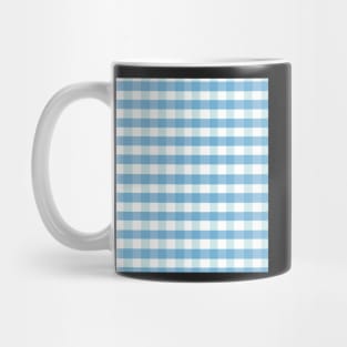 plaid checked pattern vichy tartan sky blue Mug